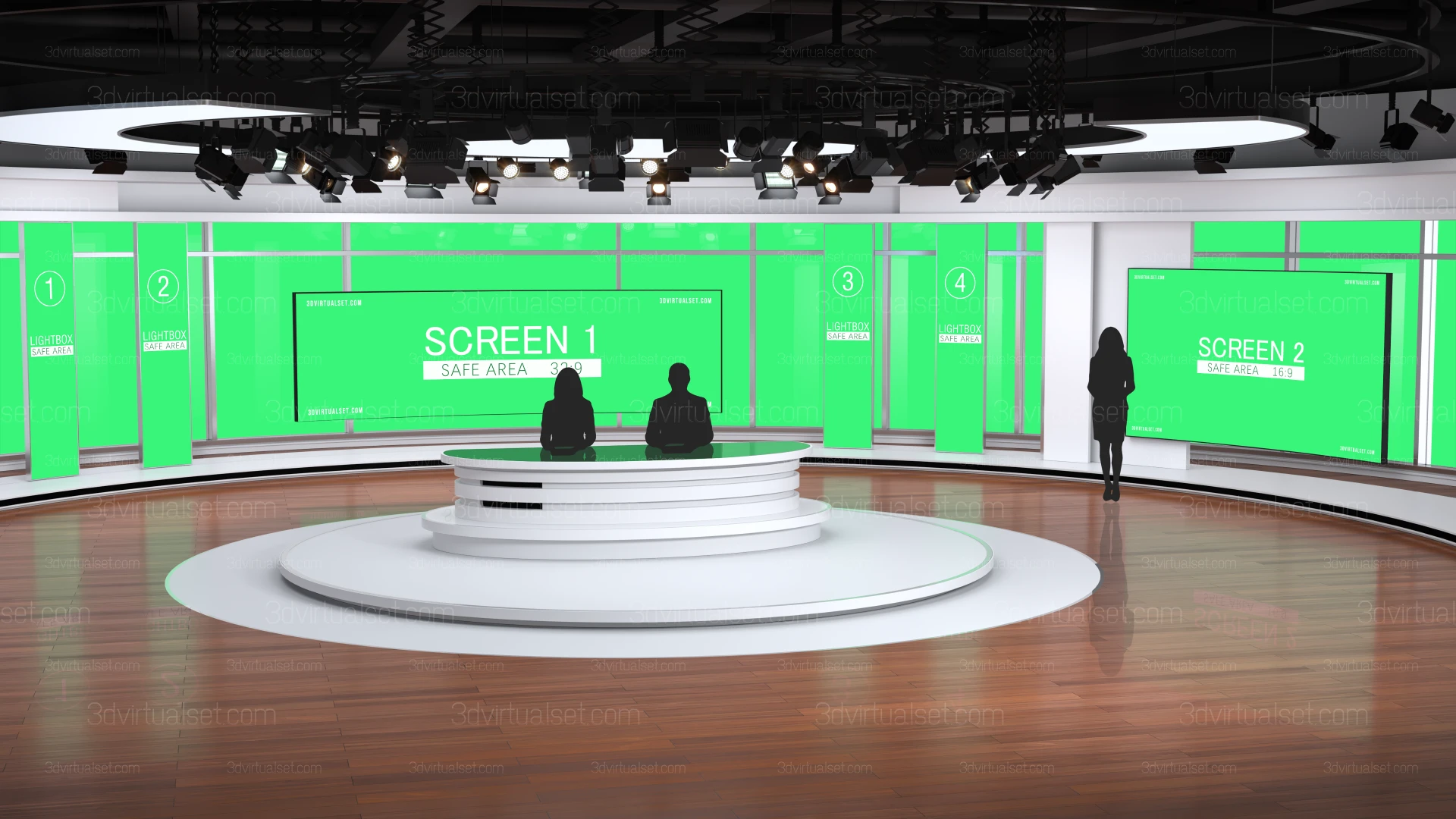 Virtual Set 140 For TriCaster Shot 1-4-